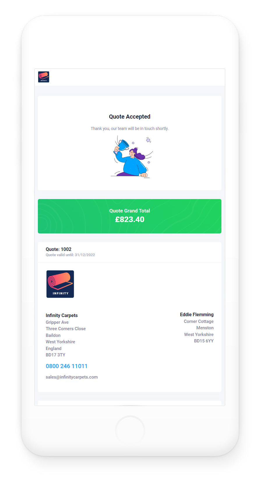 FS Quote - Quote is accepted by customer