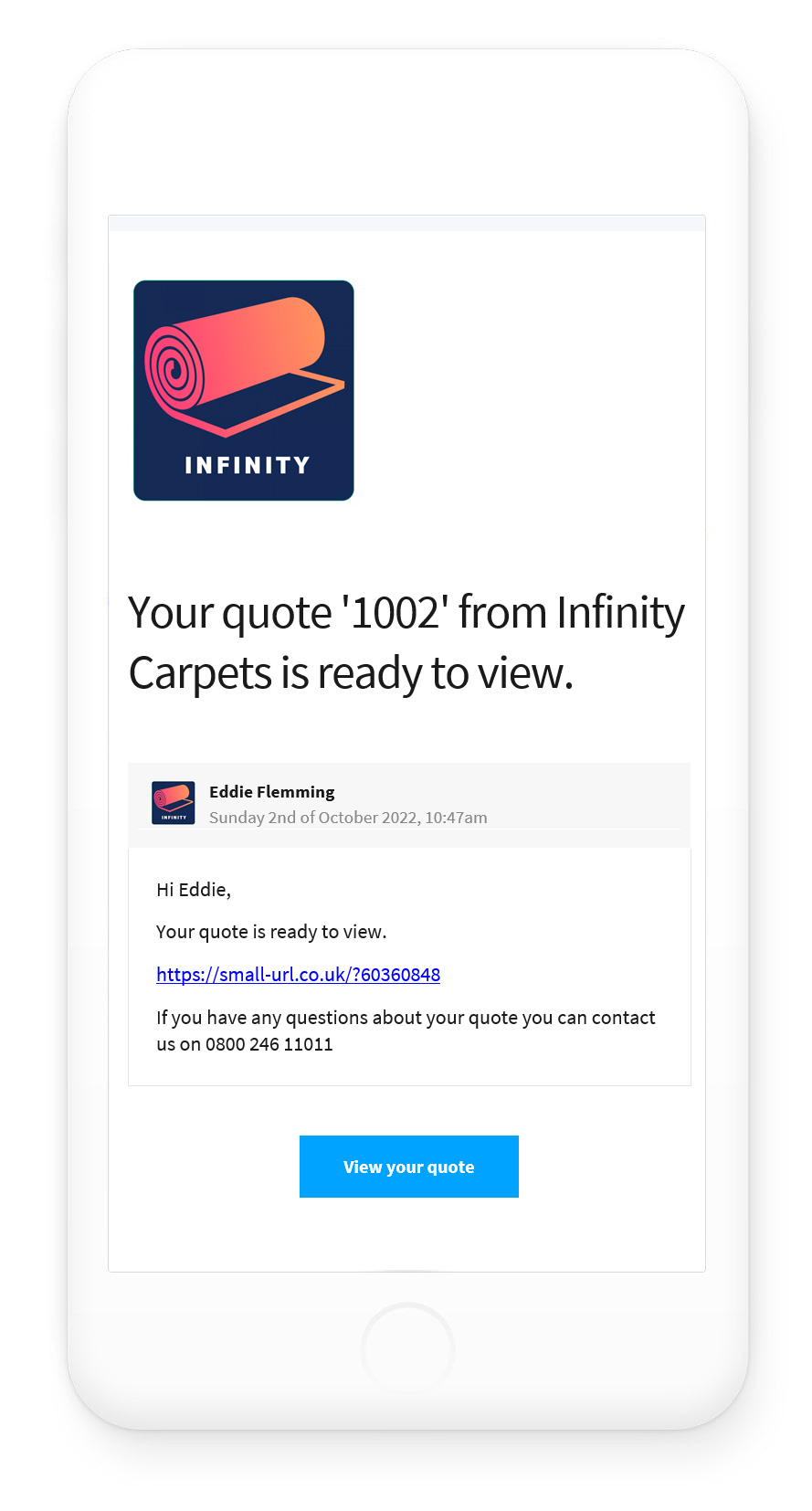 FS Quote - Quote is emailed to the customer